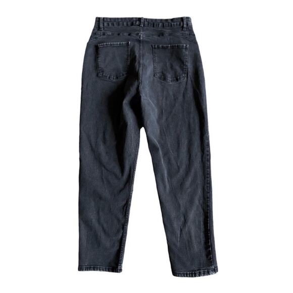 Denim Co. Super High Rise Jeans Black Size 14 Tapered Leg Stretch Cotton Blend - Picture 4 of 7